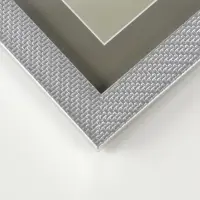 Фоторамка для фото 20х20 см, пластик Lucy, серебро