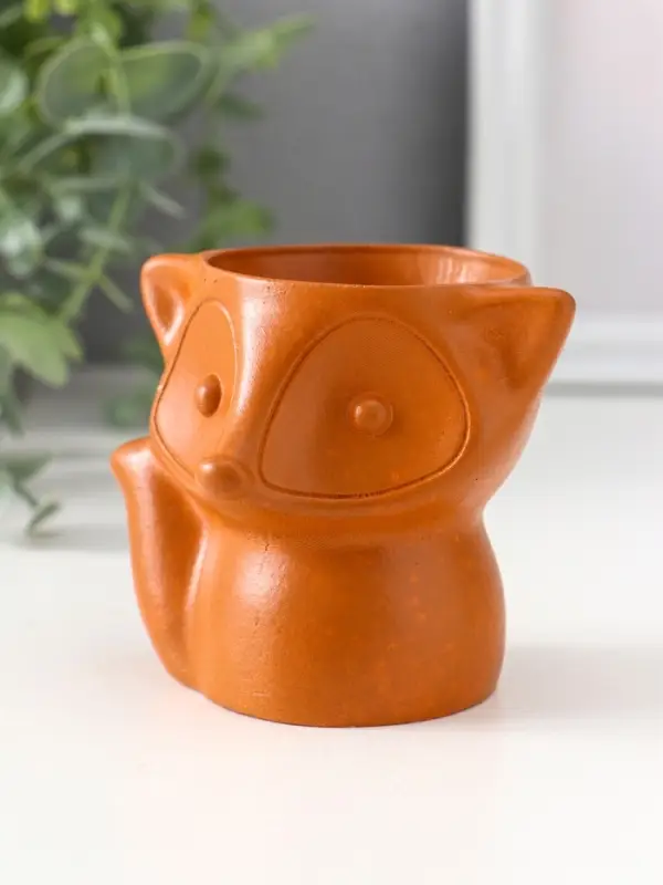 Подставка для мелочей "Лиса" 7х9х7 см, красная глина