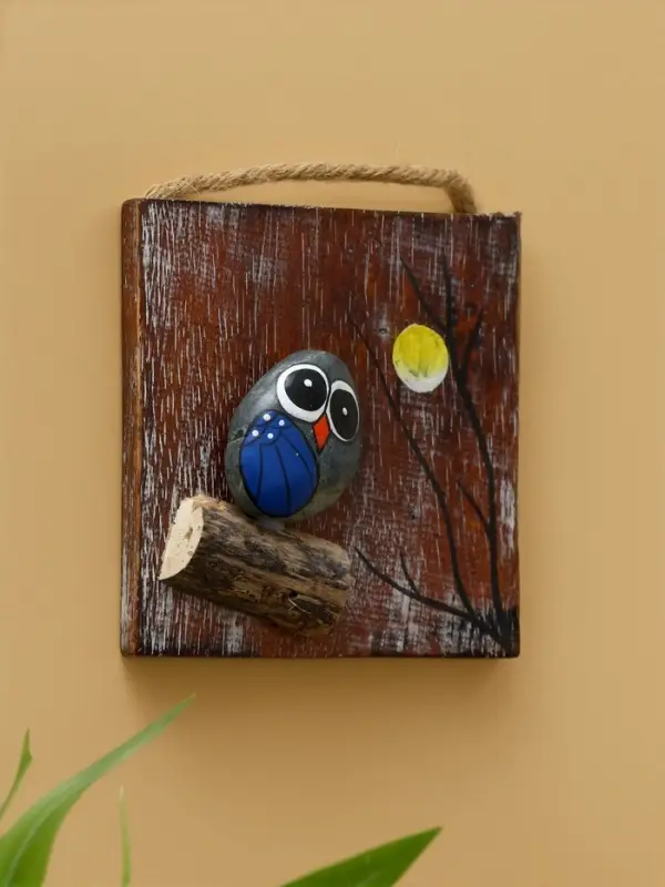 Панно "Воробушек" дерево 10х10х2,5 см