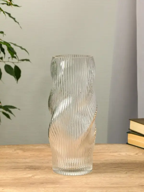 Ваза стекло настольная "Венди" 29х12х10 см, прозрачный