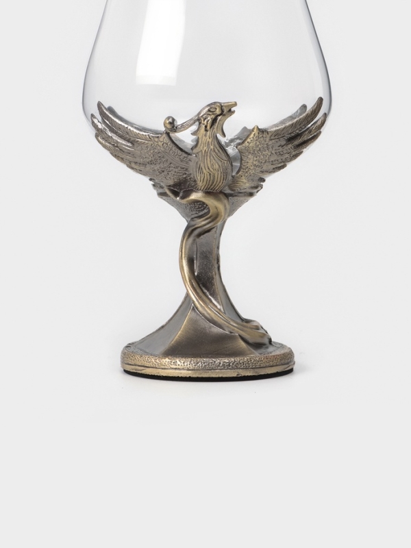 Бокал для коньяка 550 мл "Жар-птица", подарочный, бронза