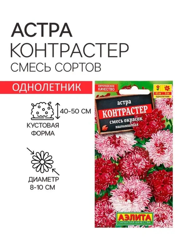 Семена Астра Контрастер, смесь окрасок