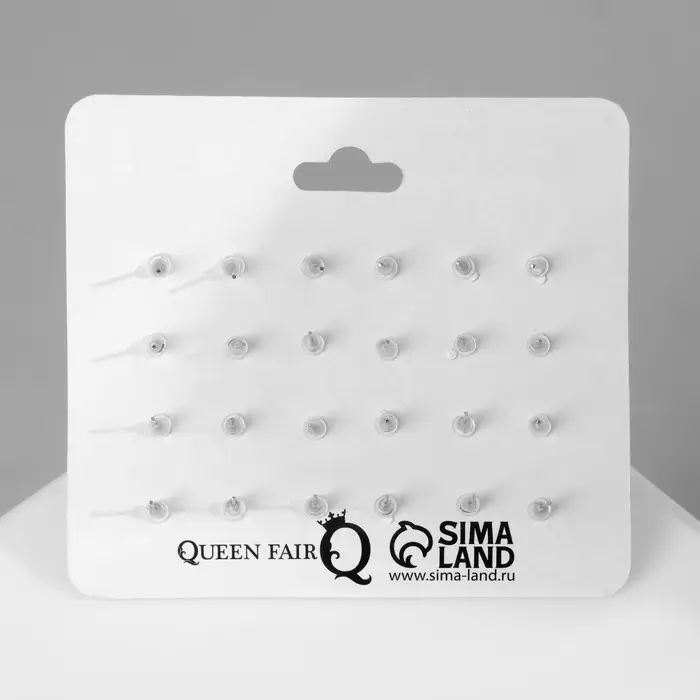 Серьги пусеты QF &laquo;Единороги милашки&raquo;,12 пар, цветные в серебре