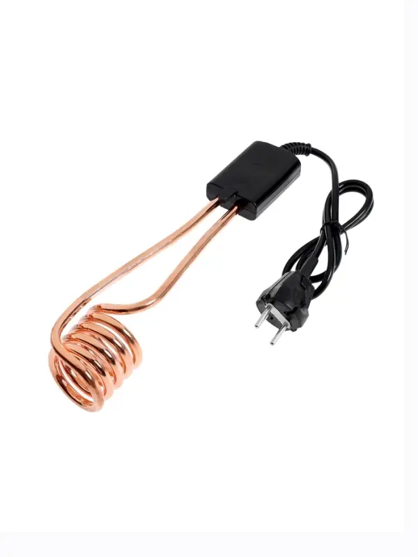 Электрокипятильник LEK 06, 1500 Вт, спираль пружина, индикатор, 28х6 см, 220В, черный