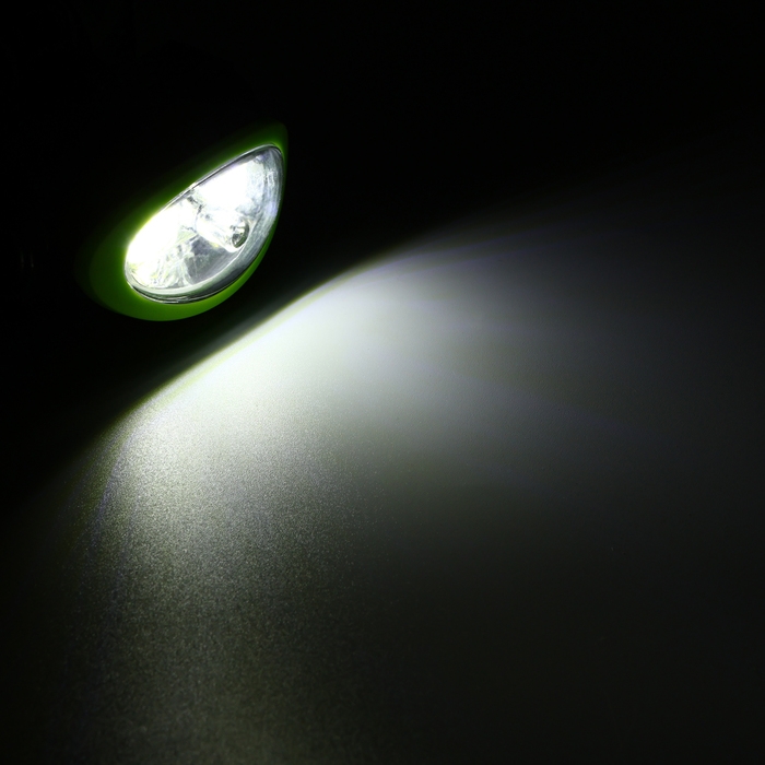 Фонарь налобный аккумуляторный, 5Вт, 1200 мАч, 120 лм, 2 режима, лазер, 5 х 6.5 см, зеленый