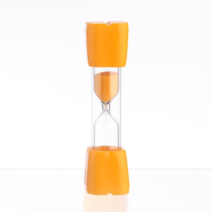 Песочные часы "Смайл" на 3 минуты, 9 х 2.3 см, оранжевые