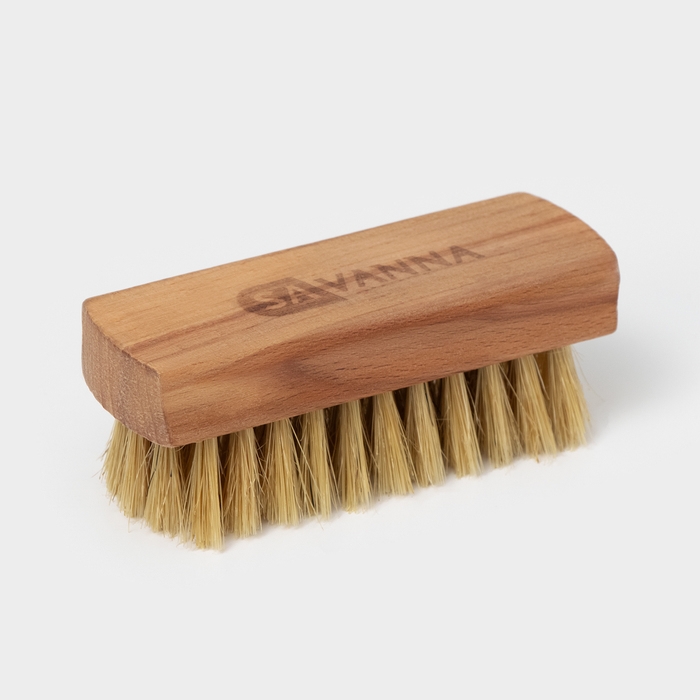 Щётка для обуви SAVANNA, 10&times;3,5 см, 59 пучков, натуральный волос