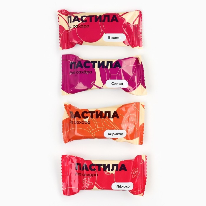 Пастила &laquo;Вишня, Яблоко, Абрикос, Слива&raquo;, 500 г.