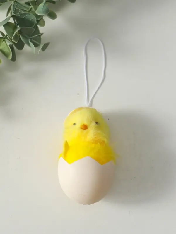 Подвеска декоративная "Вылупившийся цыплёнок в скорлупе" 5х5,5х9,5 см