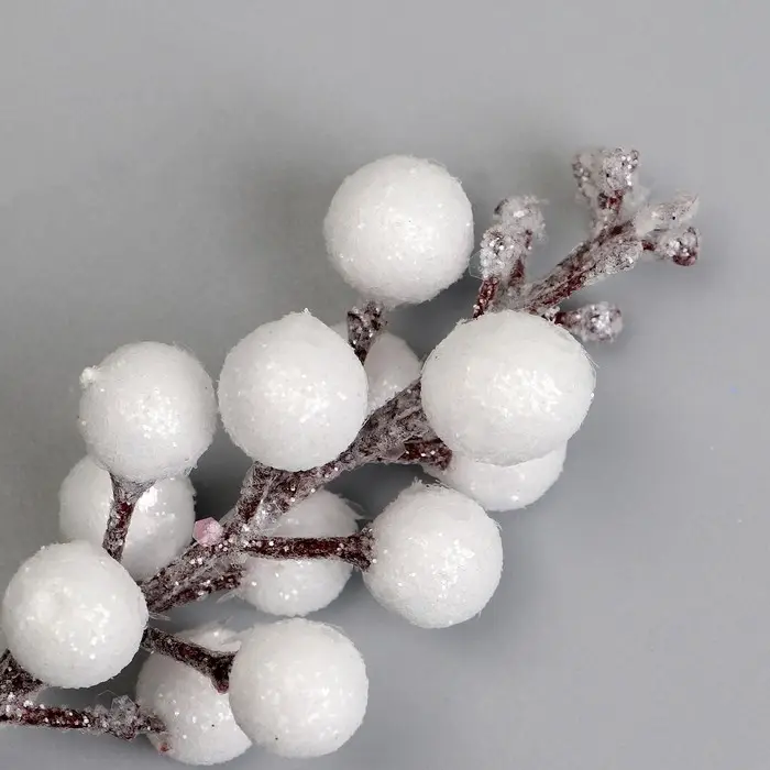 Ягоды для декора, белого цвета, 4,5 &times; 4,5 &times; 20 см