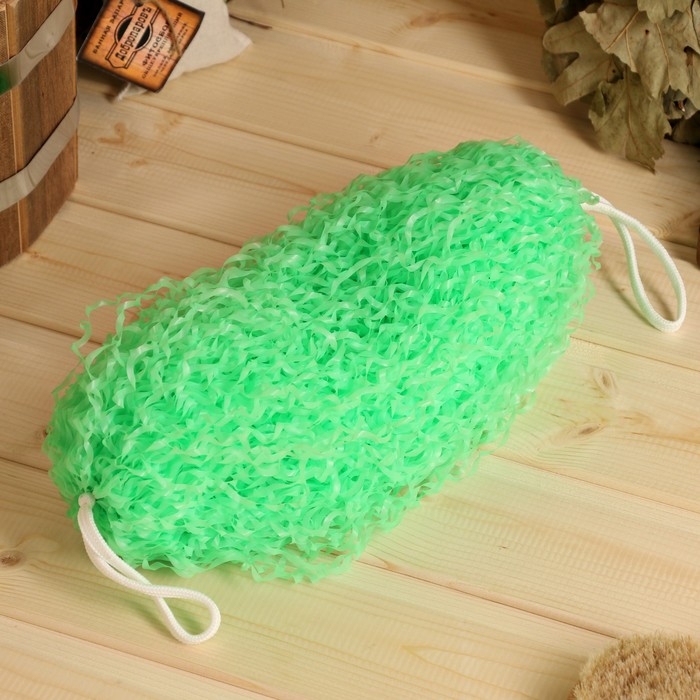 Мочалка банная  "Бублик" большая цвет МИКС 32 см