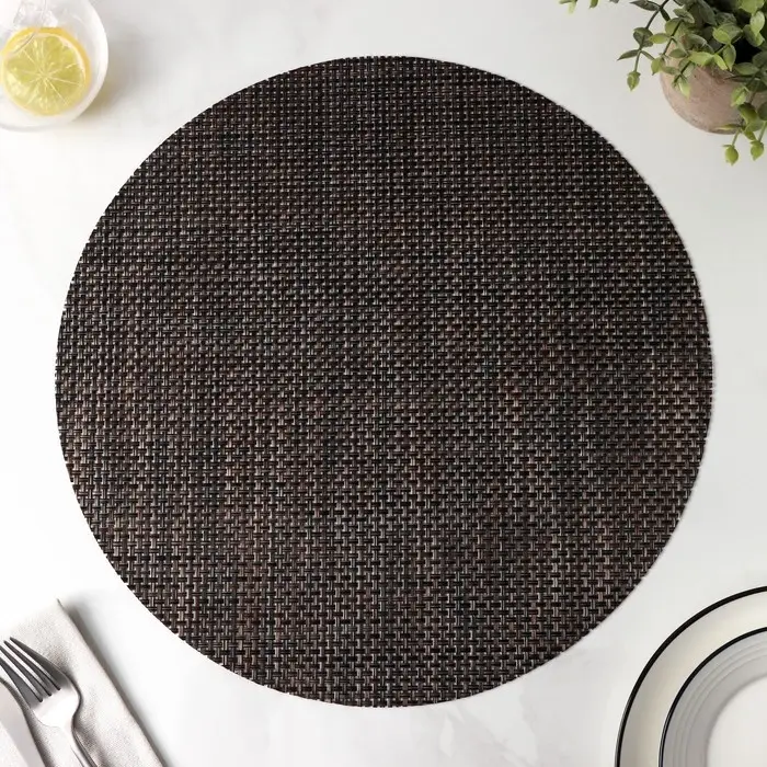 Салфетка сервировочная на стол Доляна &laquo;Ди&raquo;, d=38 см, цвет тёмный шоколад