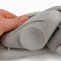 Тарелка детская секционная с ложкой и вилкой, 3 секции, серый, Mum&Baby