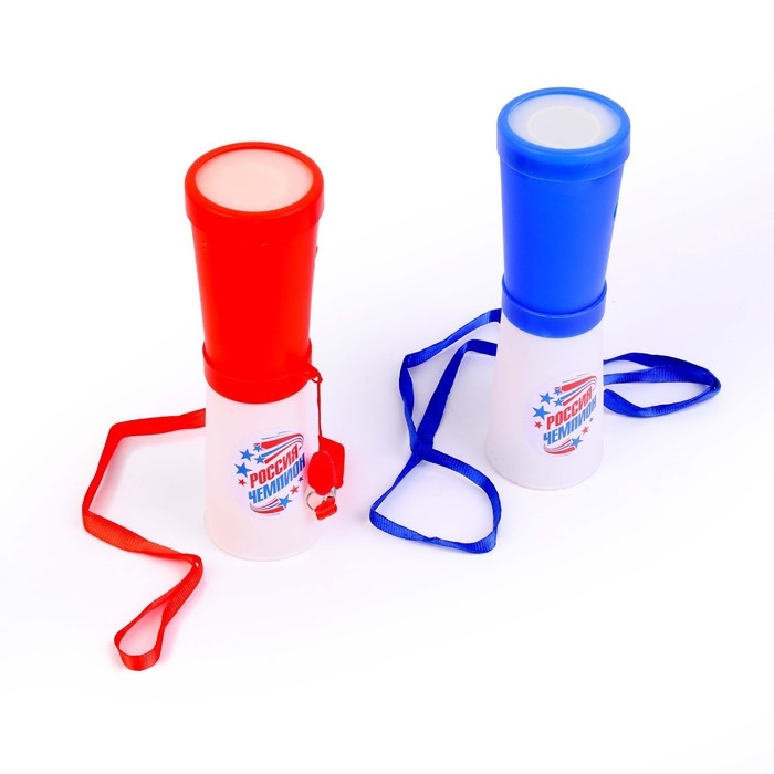 Свисток-гуделка болельщика &laquo;Россия &mdash; чемпион!&raquo;, 17 см, цвета МИКС