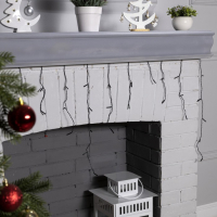 Гирлянда &laquo;Бахрома&raquo; 3 &times; 0.5 м, IP20, тёмная нить, 80 LED, свечение белое, 8 режимов, 220 В