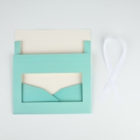 Складная коробка для цветов с окном Present, тиффани, 16 х 27 х 9 см