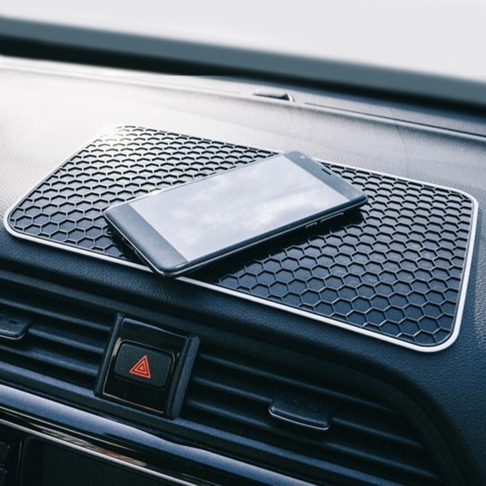 Коврик противоскользящий 27.5&times;17 см, соты, черный