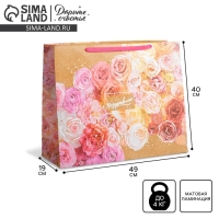 Пакет подарочный ламинированный горизонтальный, упаковка, &laquo;Прекрасный праздник&raquo;, XL 49 х 40 х 19 см