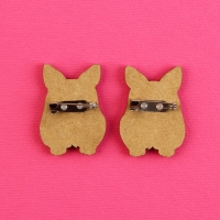 Значки деревянные, неразлучники &laquo;Одно приключение&raquo;, 2 шт., 8 х 12 см.