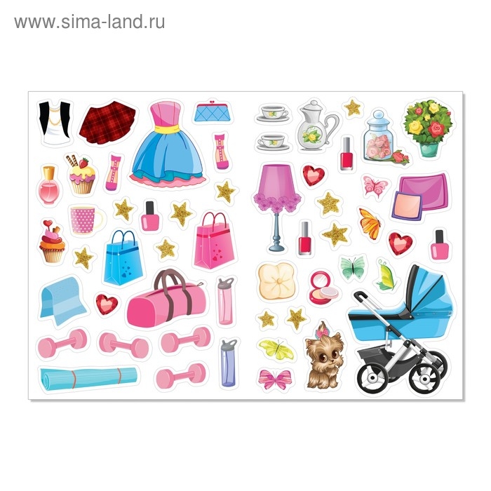 Наклейки набор &laquo;Наряди куколку. Для малышей&raquo;, 4 шт. по 12 стр.