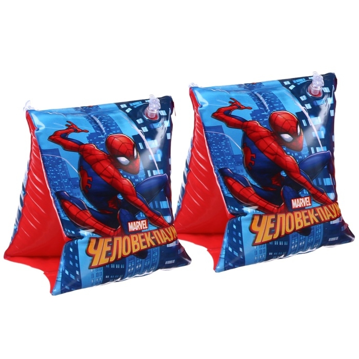 Нарукавники &laquo;Человек Паук&raquo;, детские, для плавания, 20х16 см., цвет синий