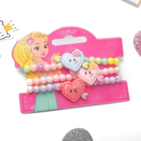 Набор детских браслетов &laquo;Выбражулька&raquo; сердца, цветные