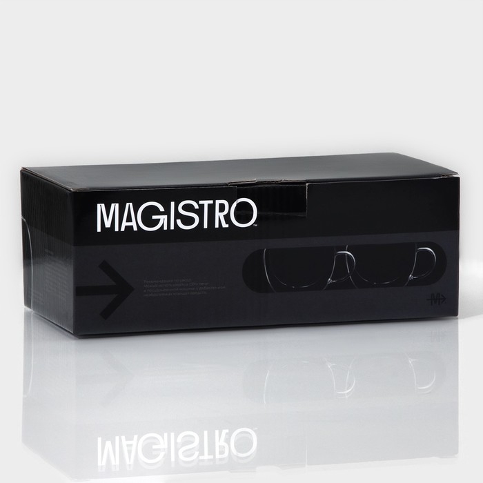 Набор стеклянных кружек с двойными стенками Magistro &laquo;Лиди&raquo;, 250 мл, 13,5&times;10&times;7,5 см, 2 шт