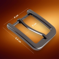 Пряжка для ремня, 4 &times; 4,4 см, 30 мм, цвет чёрный никель