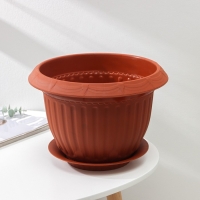 Горшок с поддоном &laquo;Байкал&raquo;, 6 л, цвет терракотовый