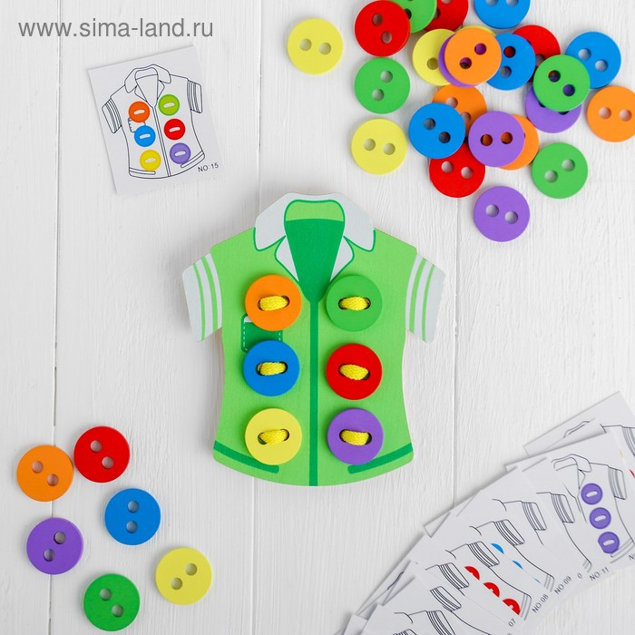 Развивающий набор шнуровка&raquo; Пришей пуговку&raquo; 4&times;18&times;16 см