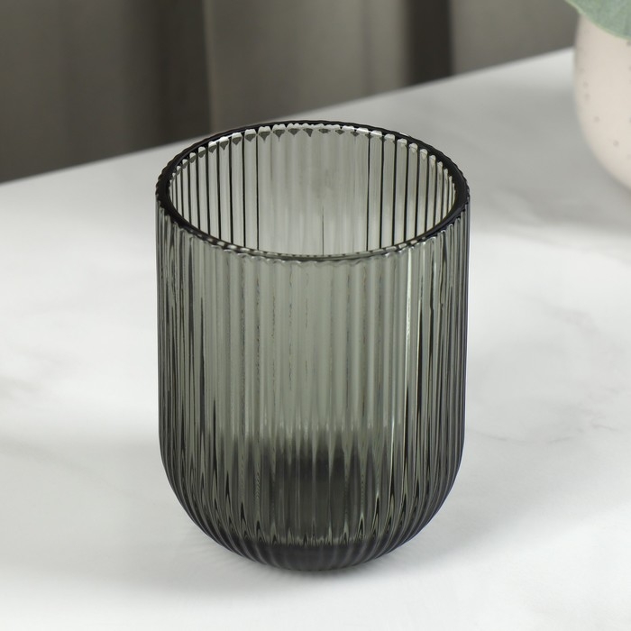 Стакан стеклянный Magistro &laquo;Грани&raquo;, 260 мл, 7,5&times;9,5 см, цвет графит