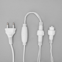 Гирлянда &laquo;Бахрома&raquo; 3 &times; 0.6 м, IP44, УМС, белая нить, 160 LED, свечение синее, 220 В