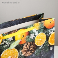 Пакет подарочный новогодний ламинированный &laquo;Мандарины&raquo;, XL 49 х 40 х 19 см, Новый год