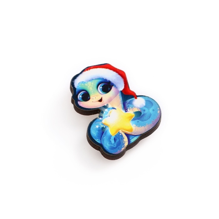 Значок новогодний &laquo;Счастье в твоих руках&raquo; 3,2 х 3,9 см