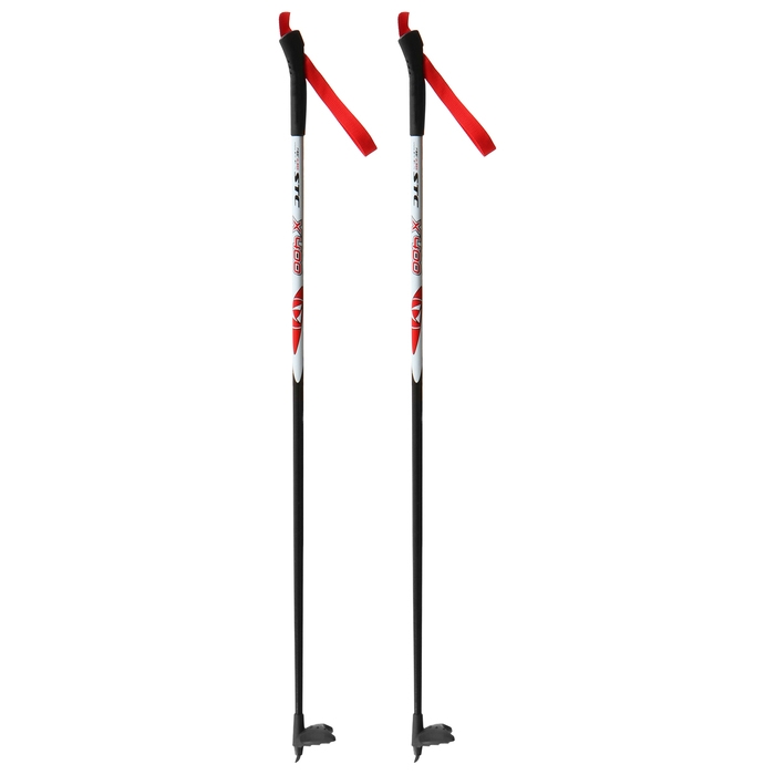 Палки лыжные стеклопластиковые, длина 100 см, цвета МИКС