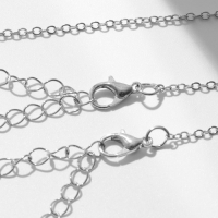 Кулоны &laquo;Неразлучники&raquo; инь-ян, цвет чёрно-белый в серебре, 45 см