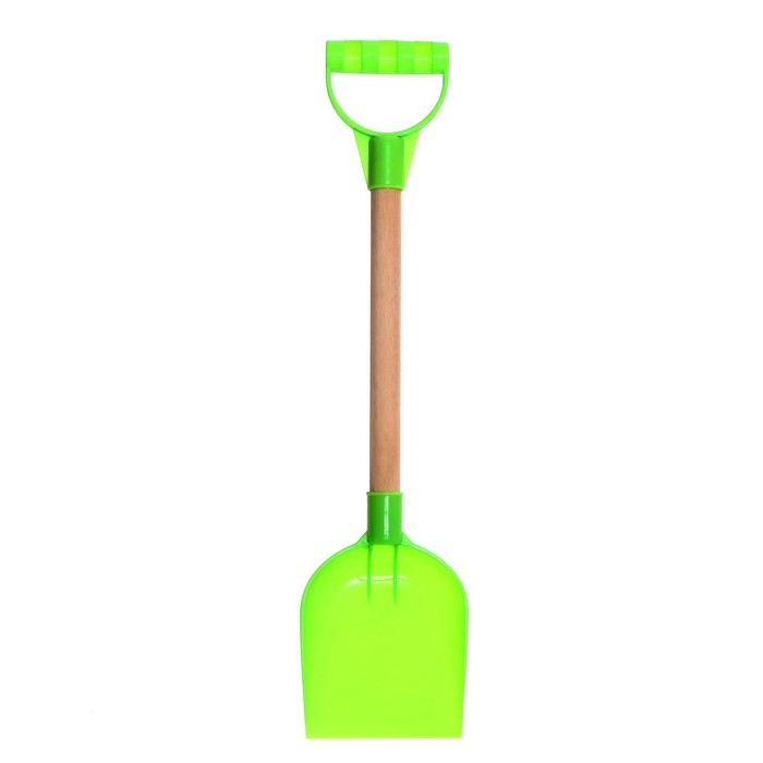 Детская лопатка с деревянной ручкой, 41 см, МИКС