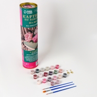 Картина по номерам в тубусе &laquo;Пионы с книгой&raquo;, 30 х 40 см