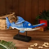 Сувенир "Рыба-меч" дерево на подставке 52х9х25 см