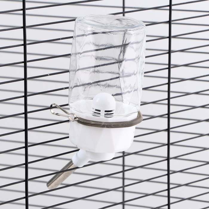 Поилка для грызунов, 250 мл, крепление-пружинка, белая