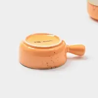 Кокотницы Magistro &laquo;Церера&raquo;, набор 2 шт., 100 мл, d=7.5 см, фарфор, оранжевые