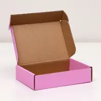 Коробка самосборная, розовая 21&times;15&times;5 см