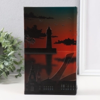 Сейф-книга дерево кожзам "Сочи" 3D тиснение 21х13х5 см