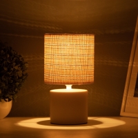 Лампа настольная "Лиза" 1х40Вт Е14 персиковый 13х13х24см