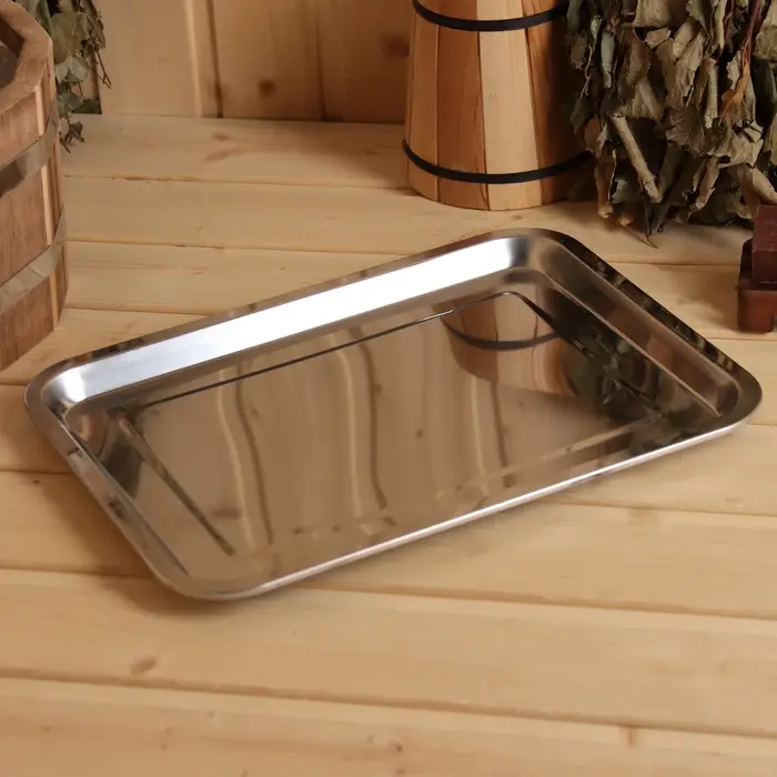 Поддон-испаритель для соляного брикета, нержавеющая сталь, 36х27см, 0,7мм