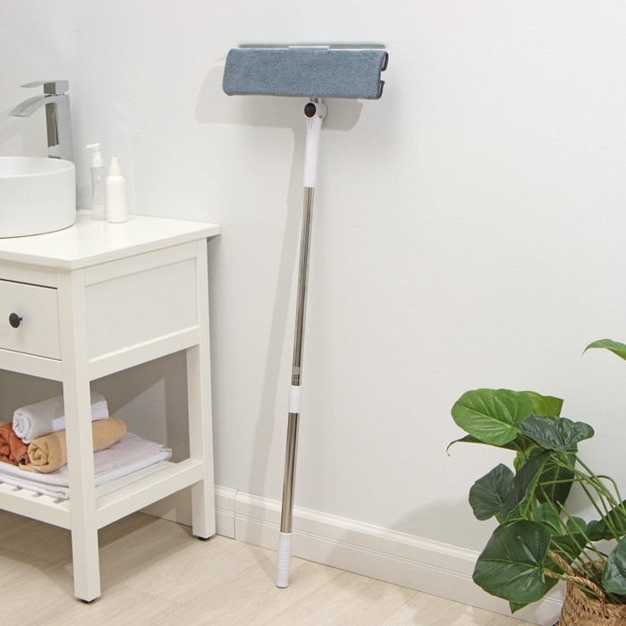 Окномойка бабочка Raccoon, стальная телескопическая ручка, микрофибра, поворот на 180&deg;, 40&times;10&times;118(150) см