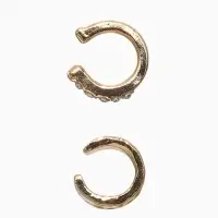 Серьги "Каффы" набор 2 шт., мятый со стразами, цвет белый в золоте