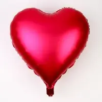 Шар воздушный фольгированный 18" &laquo;Сердце&raquo;, с клапаном, матовый, цвет фуксия
