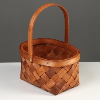 Корзина плетёная, 23&times;18&times;12 см, ручка h=13 см, ива, натуральный цвет