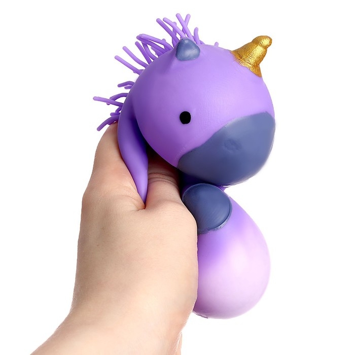 Антистресс сквиш мялка &laquo;Единорожка&raquo;, с пастой, цвета МИКС, в шоубоксе